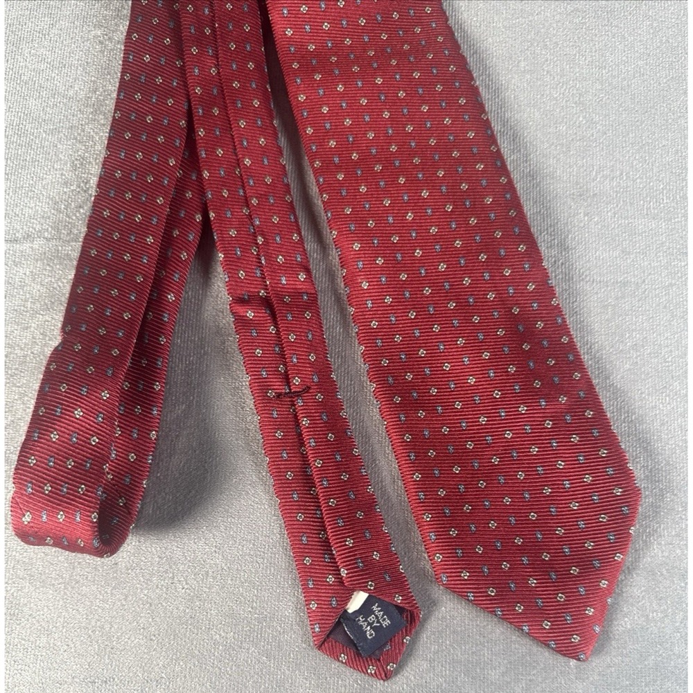 Vintage Polo Ralph Lauren‎ Necktie Mens Red Tie 90s Silk USA Handmade